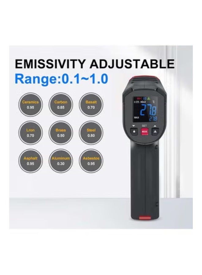 UNI-T Infrared ir high Temperature Thermal Gun for Cooking Automotive, -50℃~500℃ Non Contact Thermometer Pyrometer for Pizza Oven Griddle Food Meat Surface Laser Temp Gun Gauge UT306C - Image 3